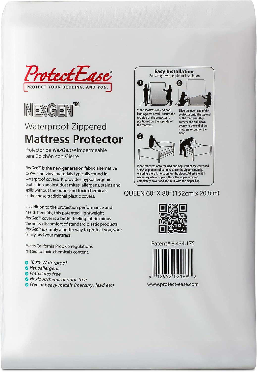 ProtectEase® NEXGEN™ Waterproof Zippered Mattress Protector