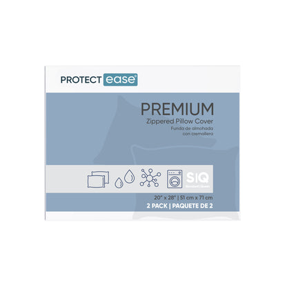 Premium Waterproof Pillow Protector - 2 Pack