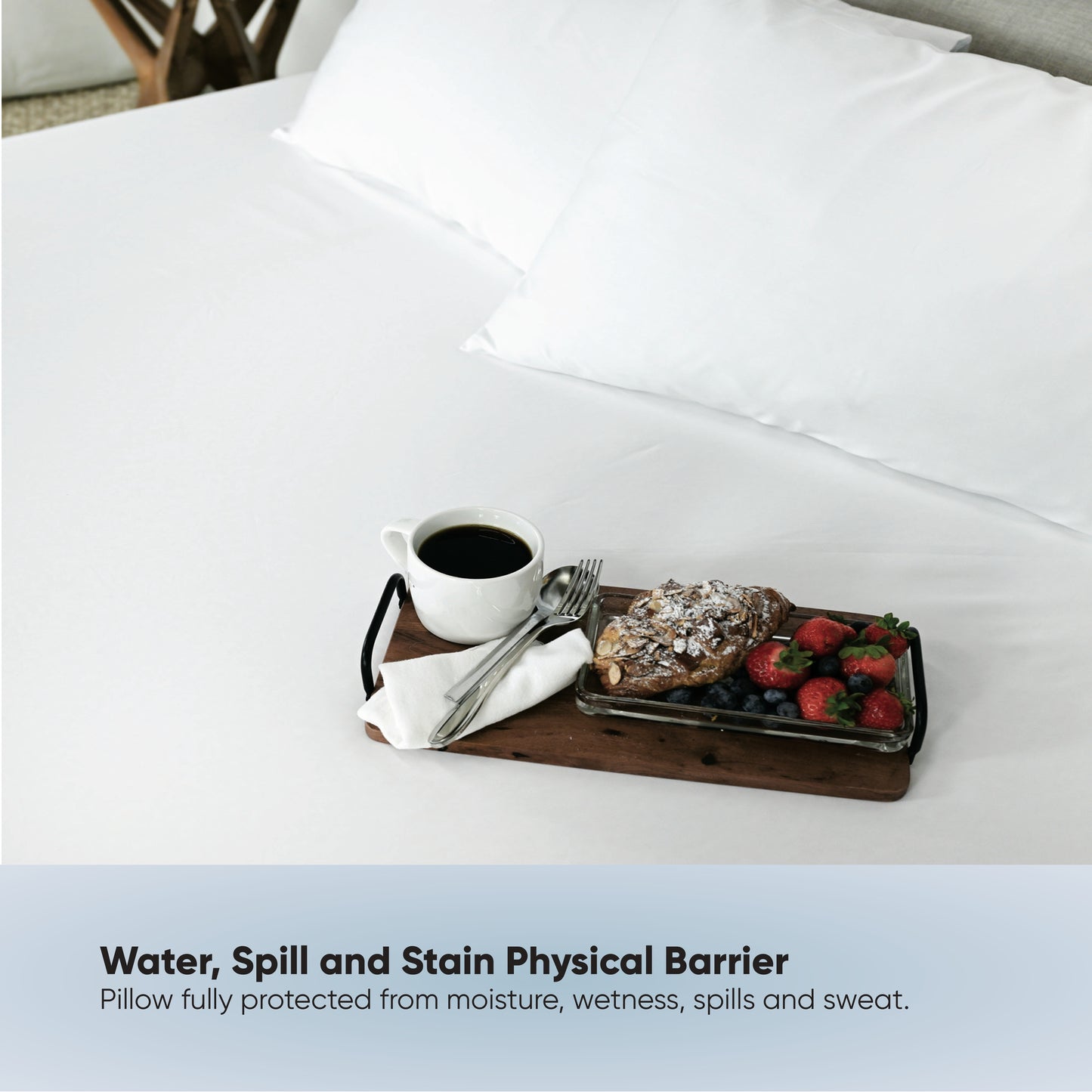 Premium Waterproof Pillow Protector - 2 Pack