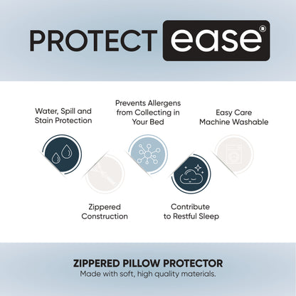 Premium Waterproof Pillow Protector - 2 Pack