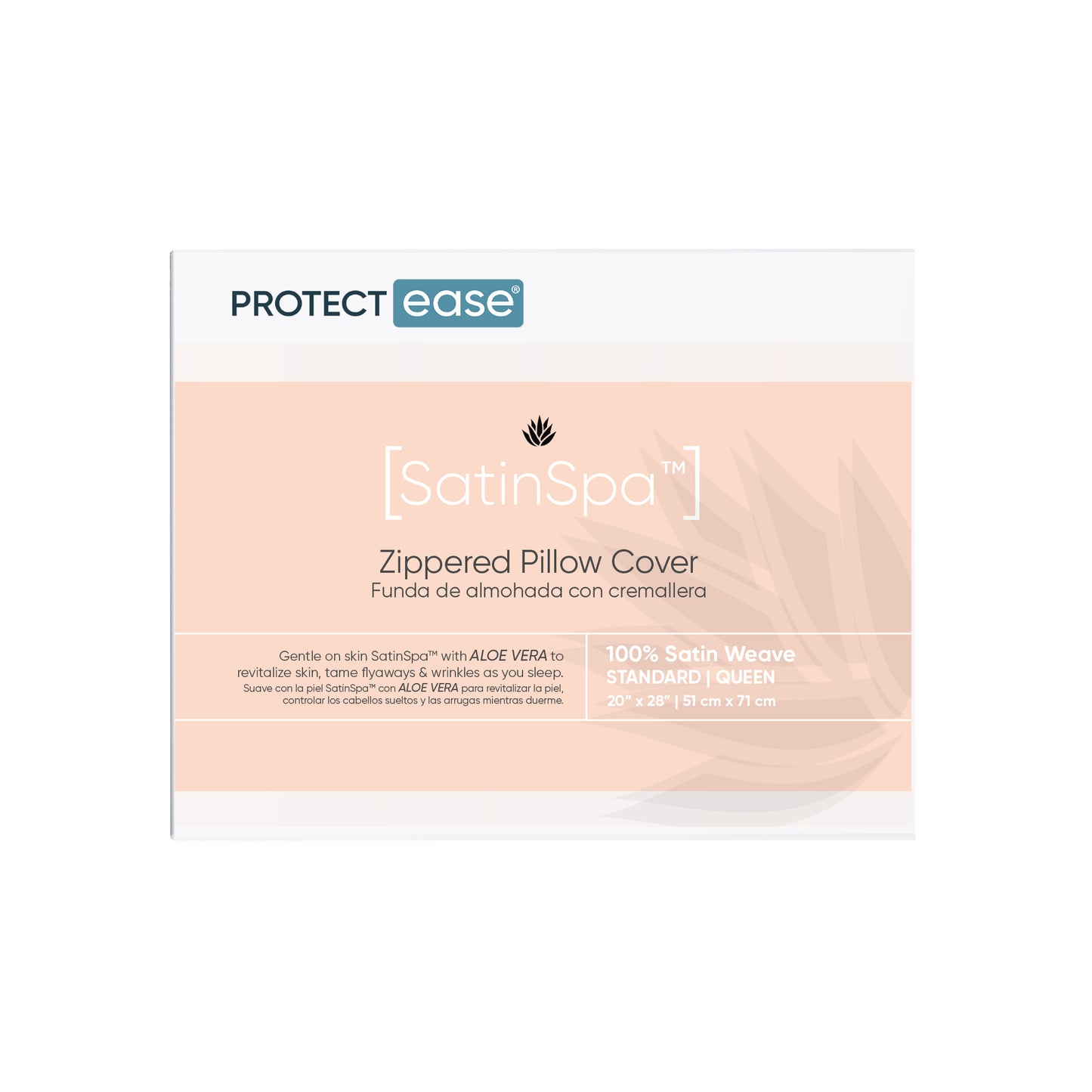 Satin Spa Satin Pillow Protector With Aloe S/Q