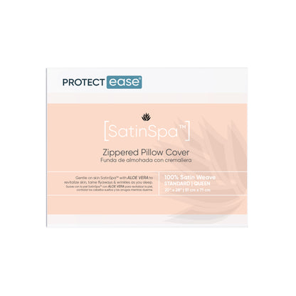 Satin Spa Satin Pillow Protector With Aloe S/Q
