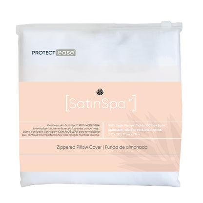 Satin Spa Satin Pillow Protector With Aloe S/Q