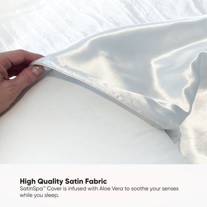 Satin Spa Satin Pillow Protector With Aloe S/Q