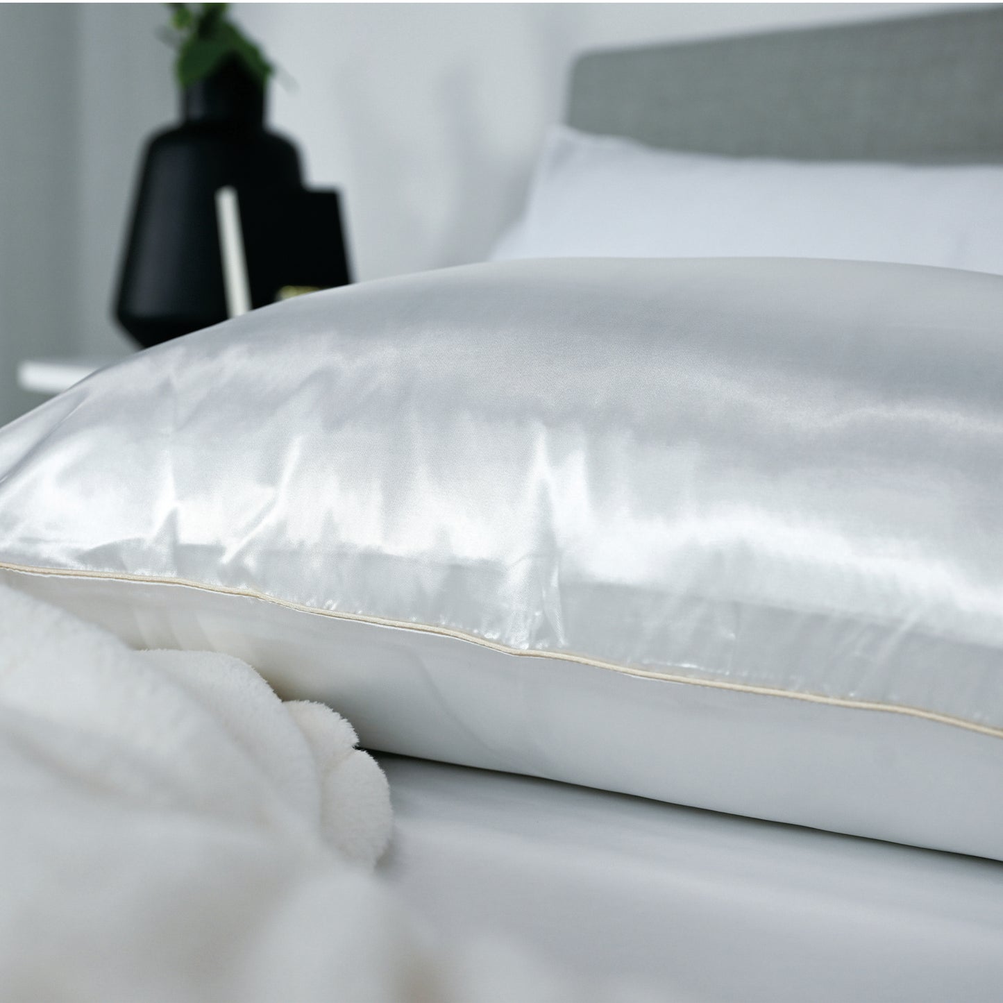 Satin Spa Satin Pillow Protector With Aloe S/Q