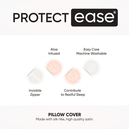 Satin Spa Satin Pillow Protector With Aloe S/Q
