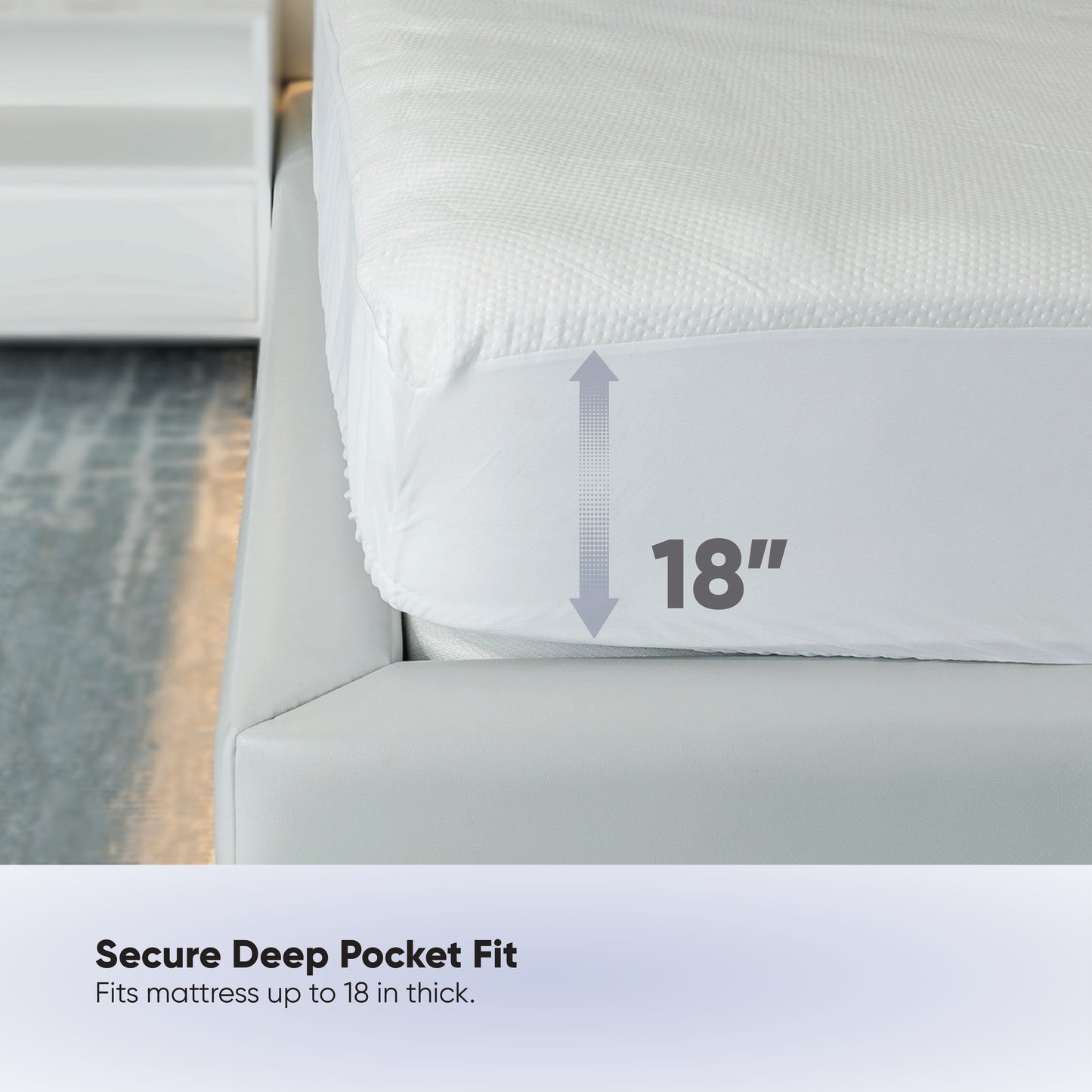 VOLUME Fitted Mattress Protector made with TENCEL™ Lyocell Fibers