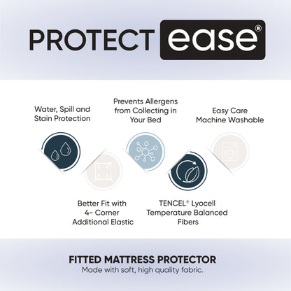 VOLUME Fitted Mattress Protector made with TENCEL™ Lyocell Fibers